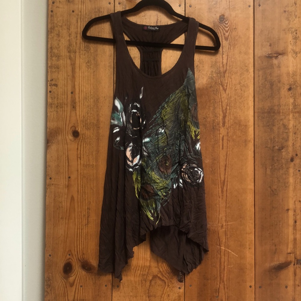 Y2K Peacock Feather top 🤎🦚